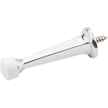 Hardware Resources Solid Door Stop W/ Fixed Screw Attachment - Polished Chrome DS03-PC-R